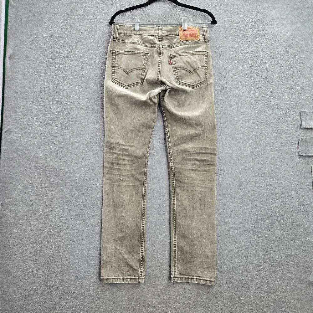 Levi's 511 Men Jeans 30X32 Beige‎ Denim Slim 30